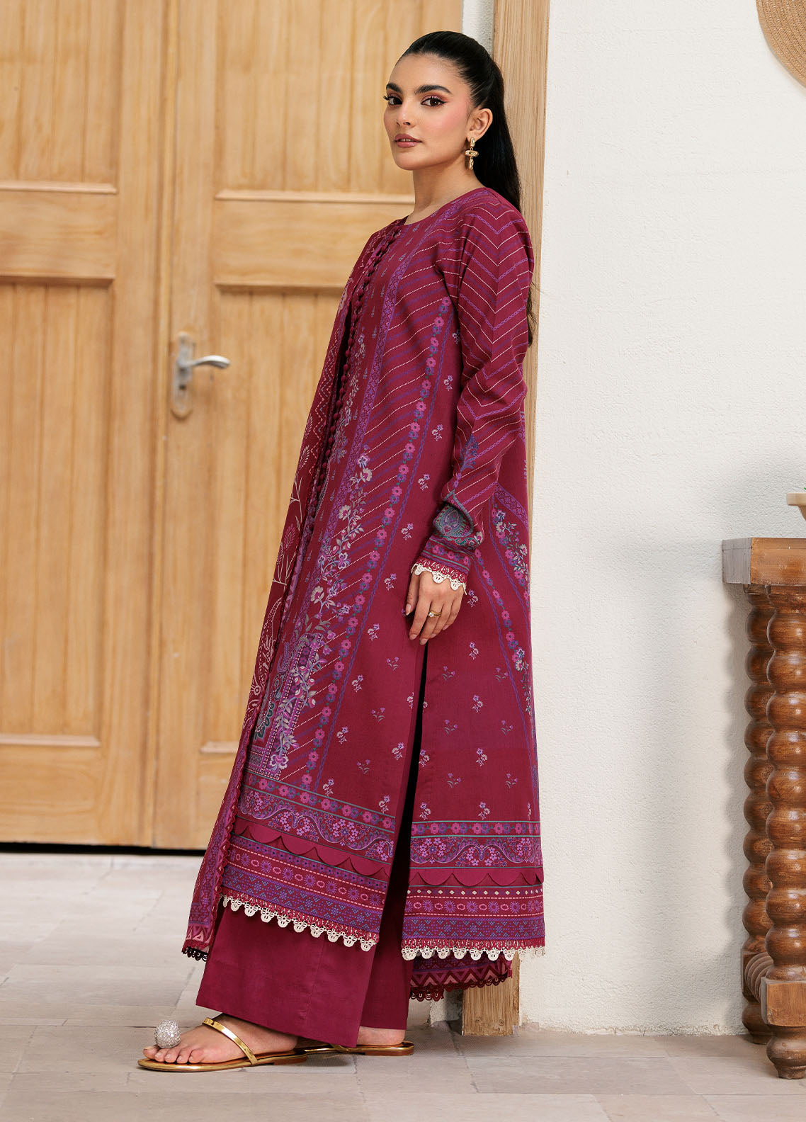 Florent Printed Lawn Suits Unstitched 3 Piece FL25PL FL-1B