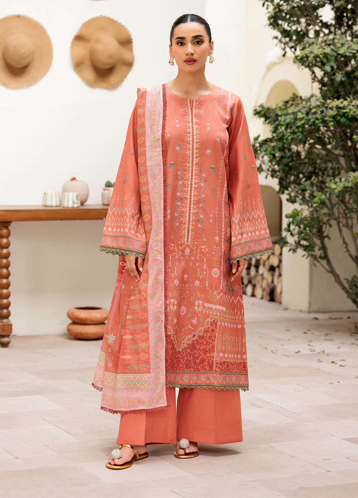 Florent Printed Lawn Suits Unstitched 3 Piece FL25PL FL-3B