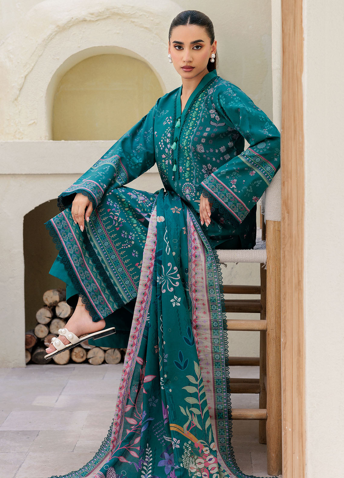 Florent Printed Lawn Suits Unstitched 3 Piece FL25PL FL-8A