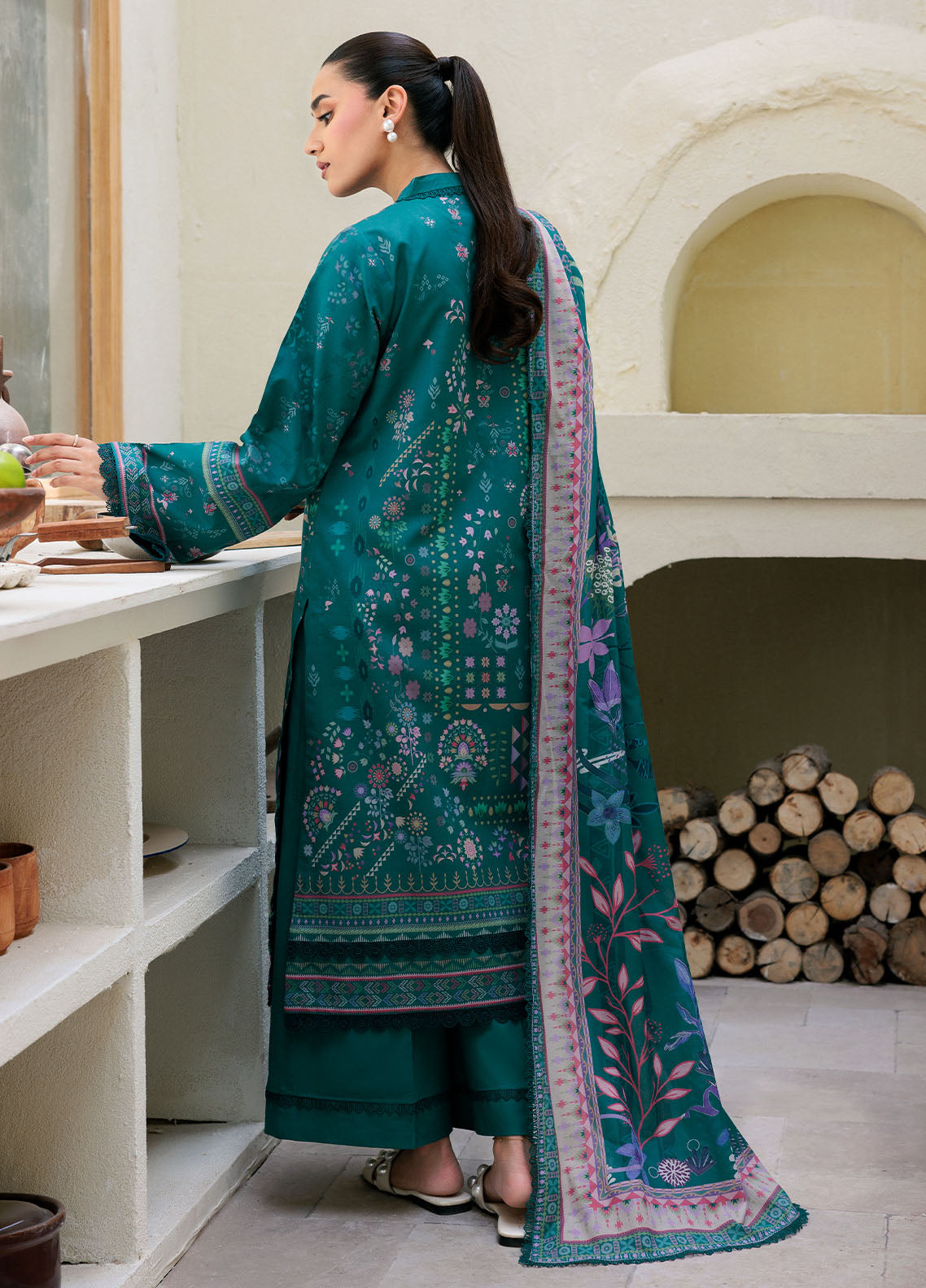 Florent Printed Lawn Suits Unstitched 3 Piece FL25PL FL-8A