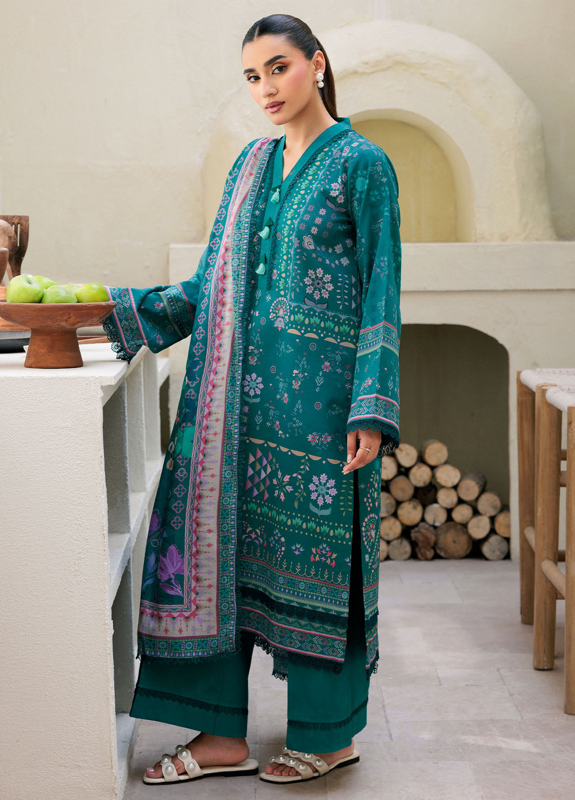 Florent Printed Lawn Suits Unstitched 3 Piece FL25PL FL-8A
