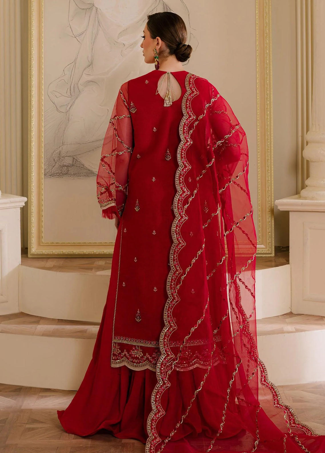 Reve Royal by Fabiha Fatima Pret Embellished Net 3 Piece Suit Jasper
