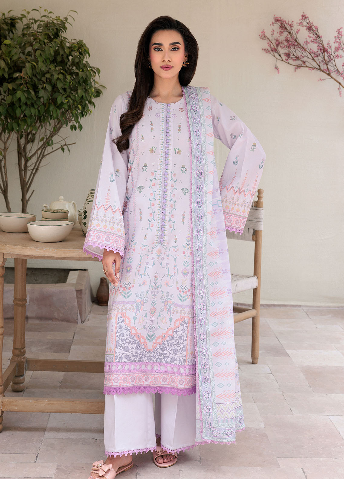 Florent Printed Lawn Suits Unstitched 3 Piece FL25PL FL-3A