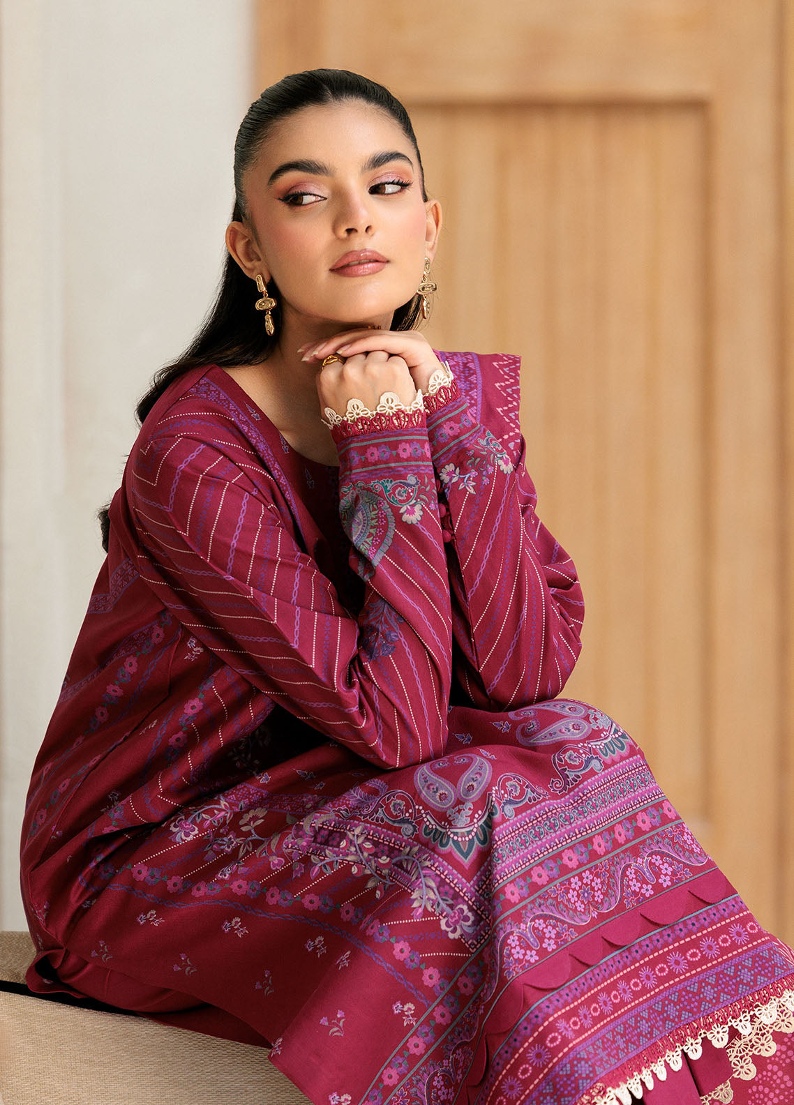 Florent Printed Lawn Suits Unstitched 3 Piece FL25PL FL-1B
