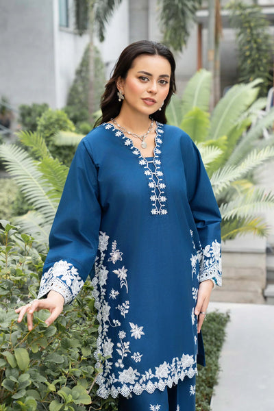Solid Story by Panache Pret Solids Lawn 2 Piece Blue Petal