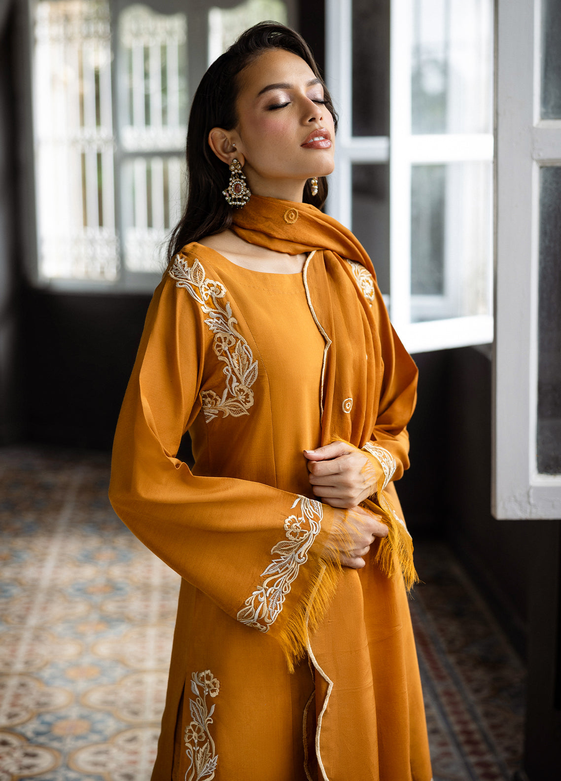 Elara by Mavie Women Pret Luxurious Silk Amber - Festive Collection