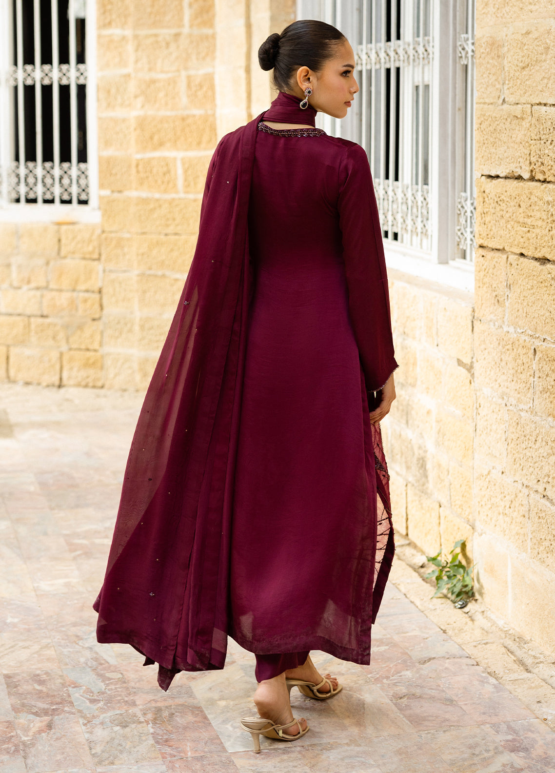 Elara by Mavie Women Pret Shamose Silk Vinya - Festive Collection