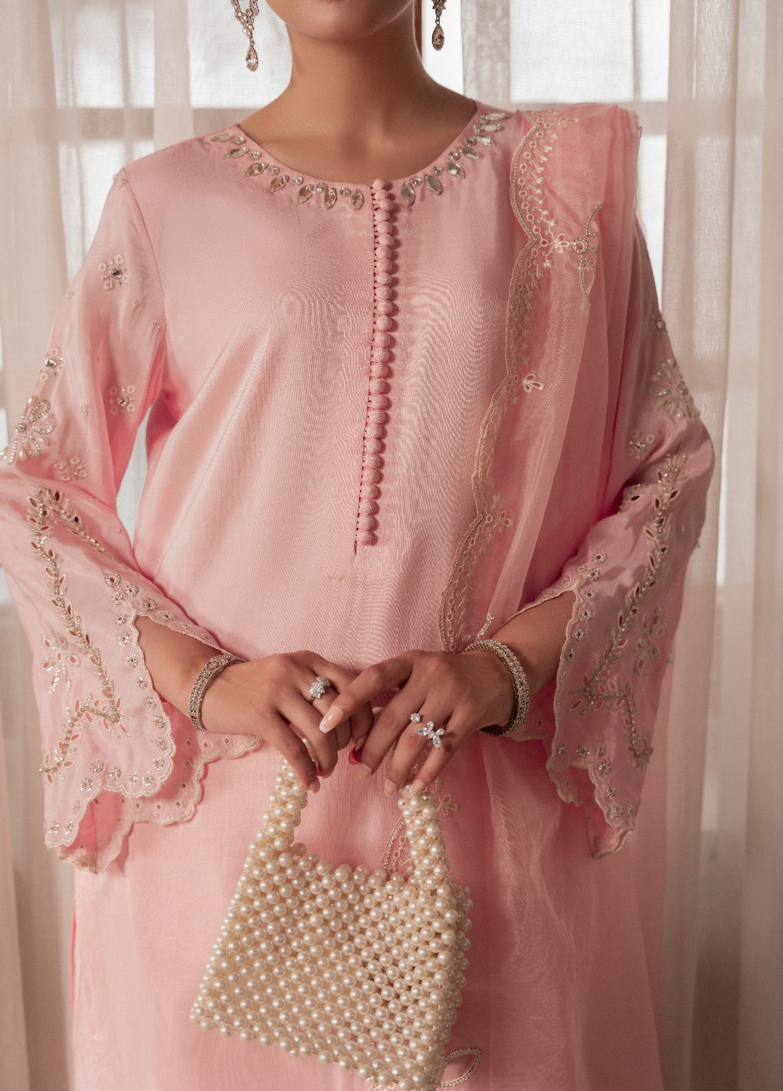 Amelia by Scherezade Women Pret Luxury Ramen Silk 3 Piece Blossom - Festive Collection