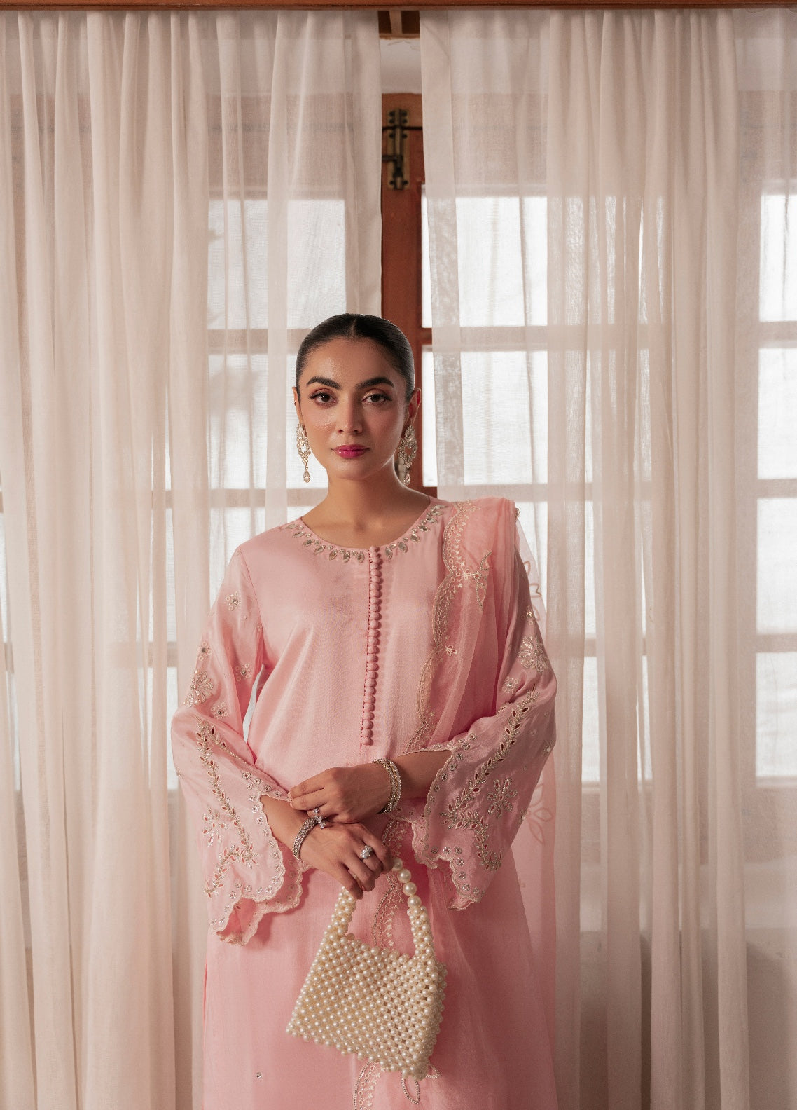 Amelia by Scherezade Women Pret Luxury Ramen Silk 3 Piece Blossom - Festive Collection