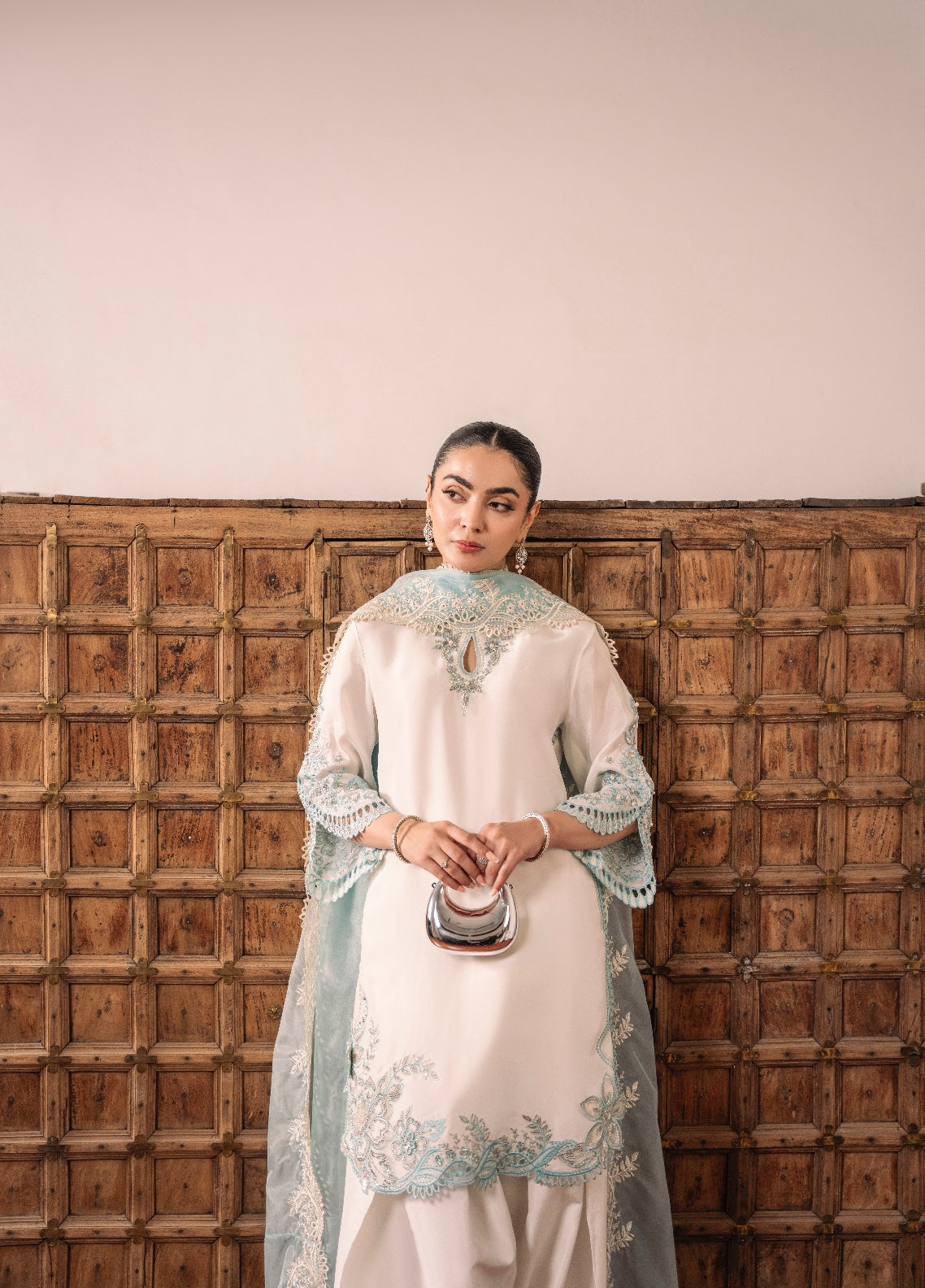 Amelia by Scherezade Women Pret Luxury Ramen Silk 3 Piece Twinkle - Festive Collection