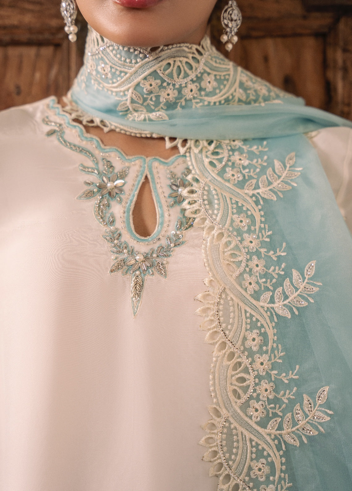 Amelia by Scherezade Women Pret Luxury Ramen Silk 3 Piece Twinkle - Festive Collection