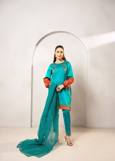 Dilkash by Fozia Khalid Pret 3 Piece Sheesha Silk Nawal - Festive Collection