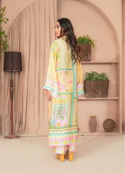 Madiha Gohar Pret Embroidered Malai Silk 2 Piece Suits Limon Aura - Formals Collection