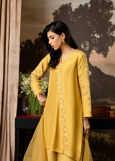 Euphoria by Cyanic Women Pret Embroidered Raw Silk 3 Piece Ecstasy - Festive Collection