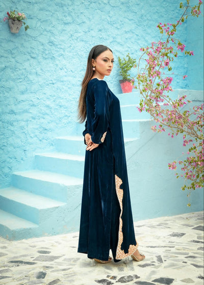 Noor e Mehal by Madiha Gohar Pret Embriodered Premium 2 Piece Velvet Noor e Shaam - Formals Collection