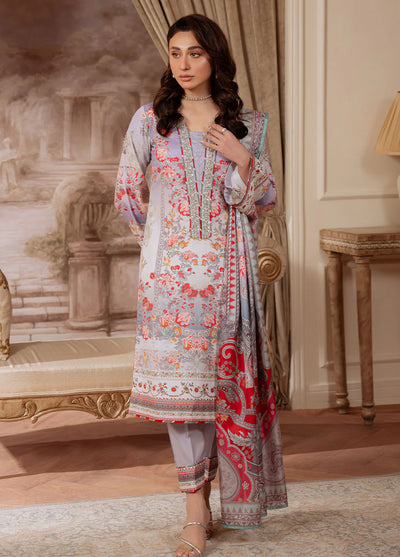 Veloure by Gulaal Embroidered Silk Suits Unstitched 3 Piece GL25VU GS - 05 Twilight Elegance