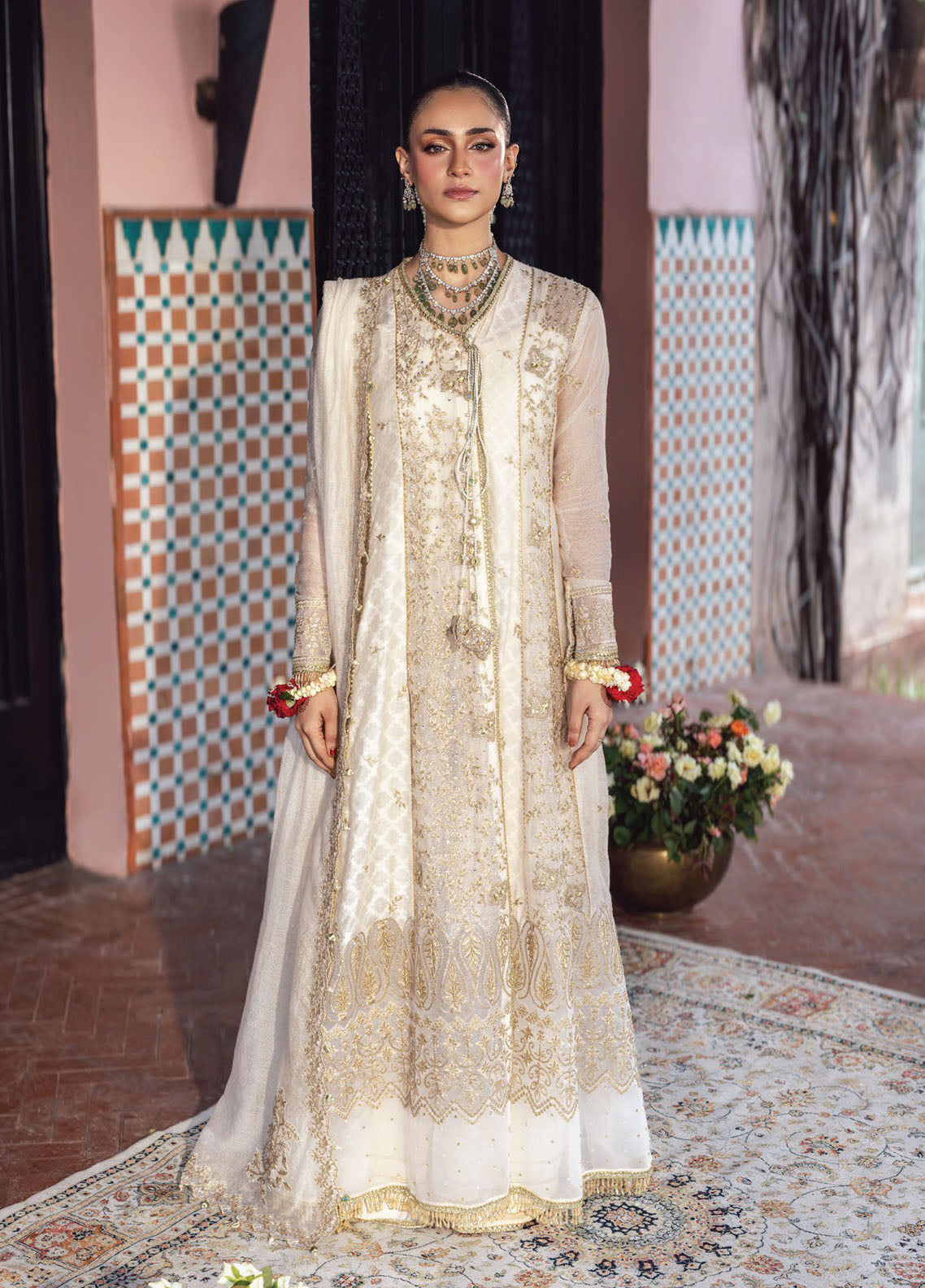 Rang Rasiya Embroidered Cotton Net Suits Unstitched 3 Piece RR25WF D-07 Neha - Wedding Collections