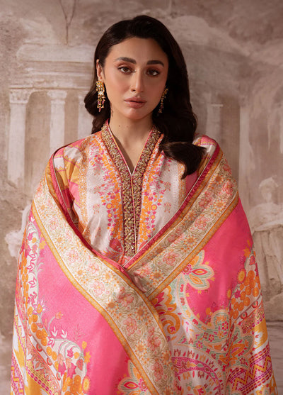 Veloure by Gulaal Embroidered Silk Suits Unstitched 3 Piece GL25VU GS - 04 Blush Royale