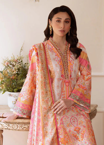 Veloure by Gulaal Embroidered Silk Suits Unstitched 3 Piece GL25VU GS - 04 Blush Royale