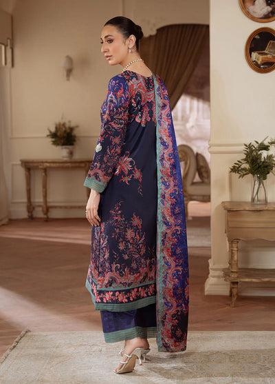 Veloure by Gulaal Embroidered Silk Suits Unstitched 3 Piece GL25VU GS - 03 Midnight Reverie