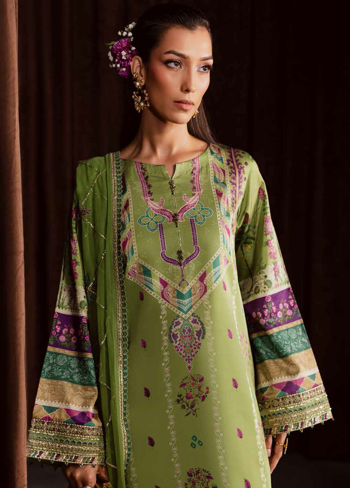 The Silk by Nureh Embroidered Silk Suits Unstitched 3 Piece NU25SU S-26