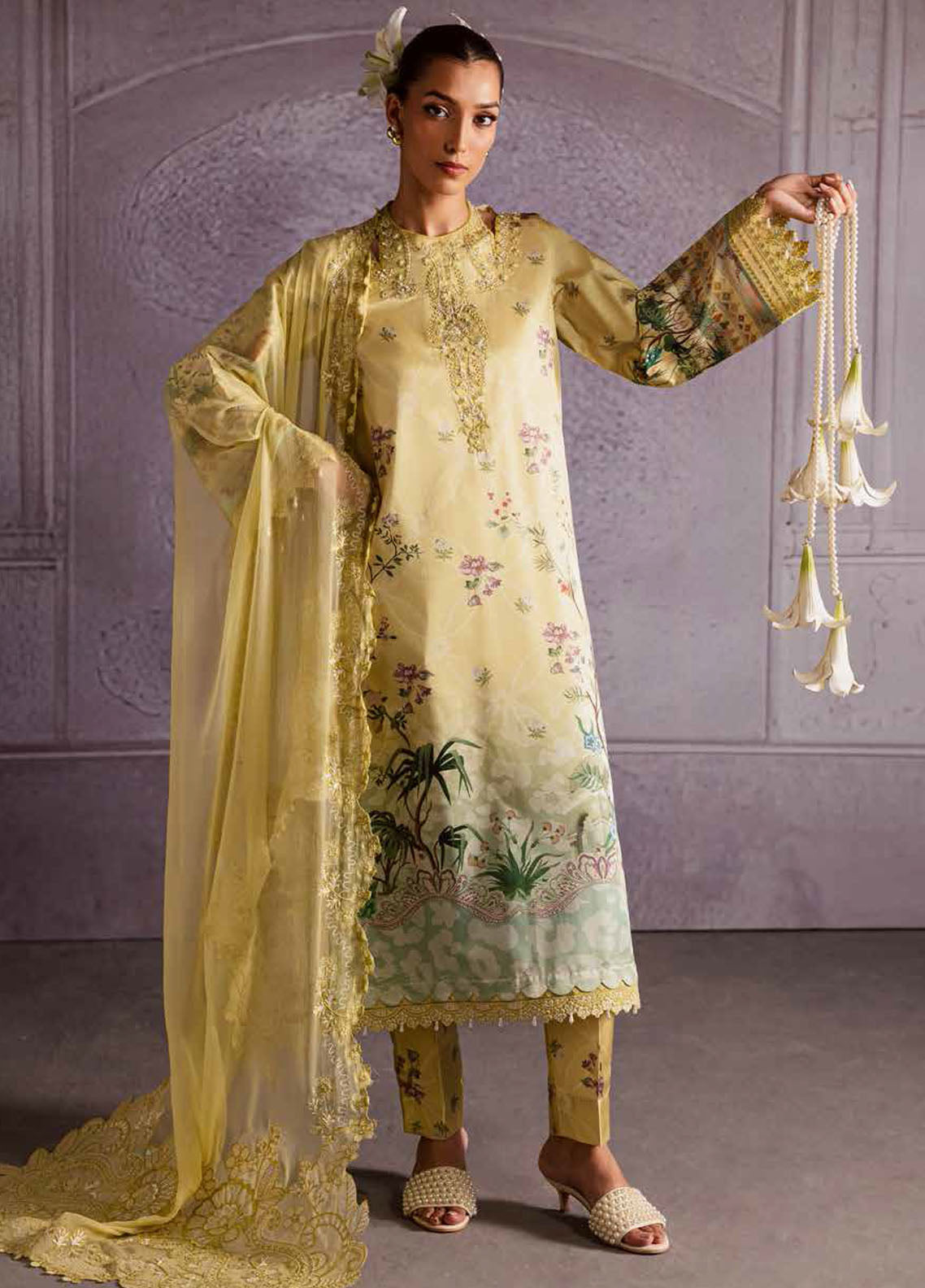 The Silk by Nureh Embroidered Silk Suits Unstitched 3 Piece NU25SU S-30