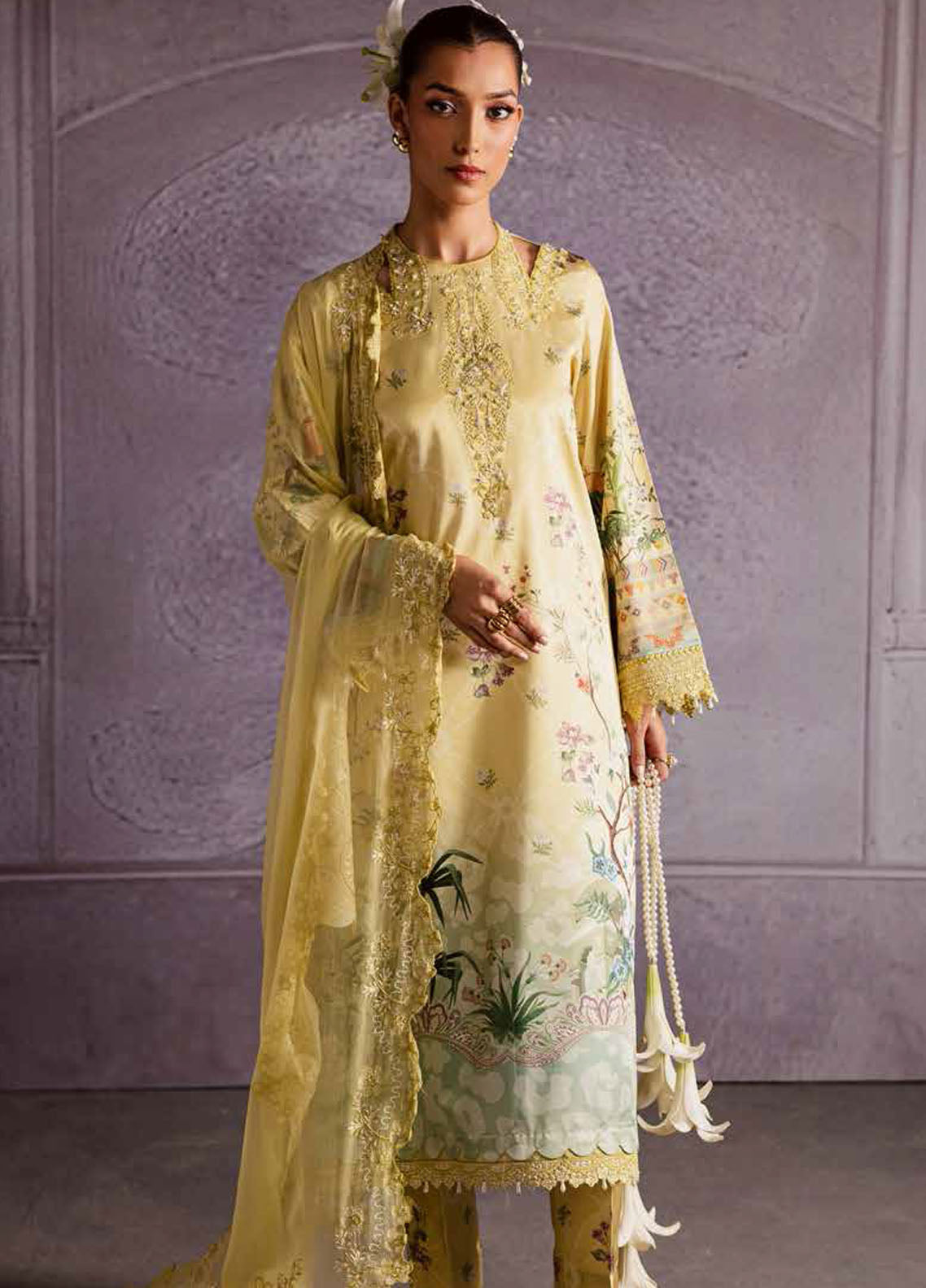 The Silk by Nureh Embroidered Silk Suits Unstitched 3 Piece NU25SU S-30
