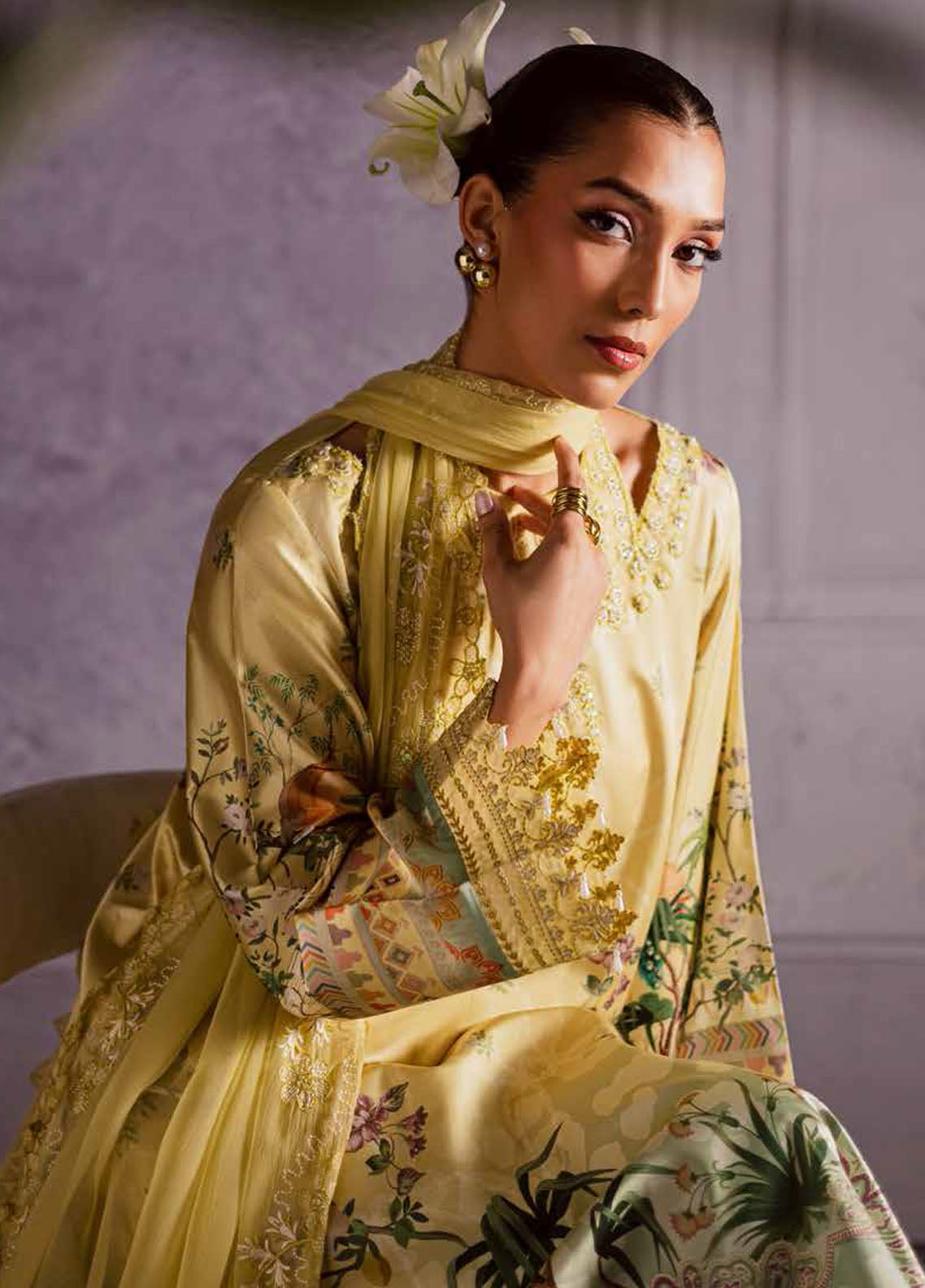 The Silk by Nureh Embroidered Silk Suits Unstitched 3 Piece NU25SU S-30