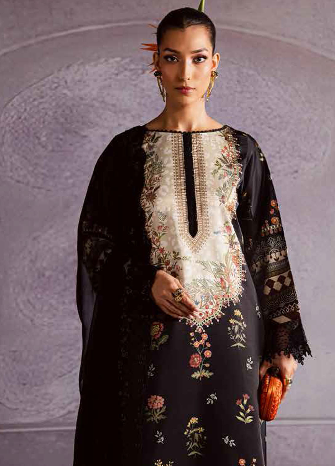 The Silk by Nureh Embroidered Silk Suits Unstitched 3 Piece NU25SU S-31