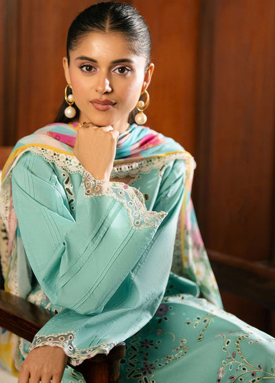 Aashiyana by Roheenaz Embroidered Lawn Suits Unstitched 3 Piece RN25AL RNZ-08 B Dania