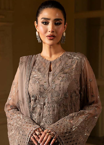 Aashnai by Lavish Embroidered Chiffon Suits Unstitched 3 Piece LVP24AC D-10 Rustic Grace