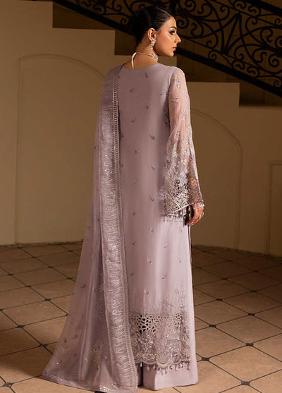 Aashnai by Lavish Embroidered Chiffon Suits Unstitched 3 Piece LVP24AC D-07 Lilac Blis