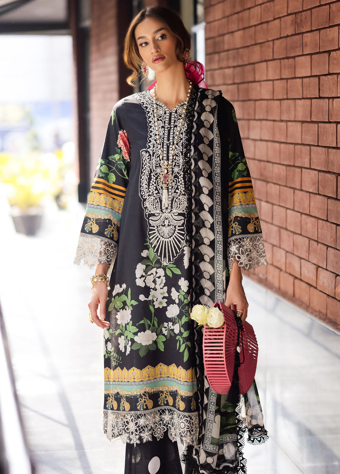 Afterhours by Mahnur Embroidered Lawn Suits Unstitched 3 Piece MN25AH D-2 Jellybean Joy