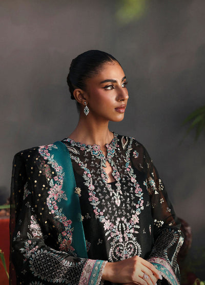 Afrozeh Embroidered Chiffon Suits Unstitched 3 Piece AF25LF D-07 Larosea