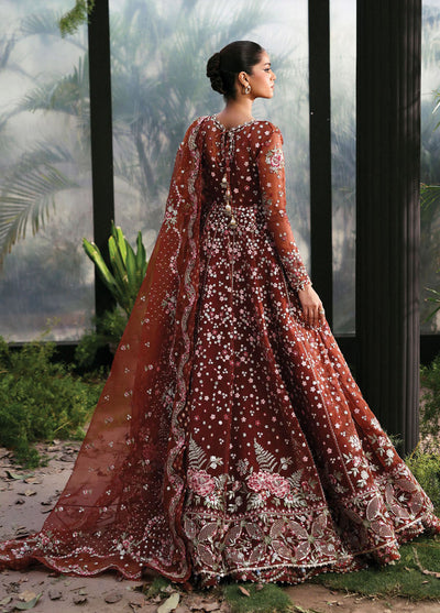 Afrozeh Embroidered Chiffon Suits Unstitched 3 Piece AF25LF D-02 Shale