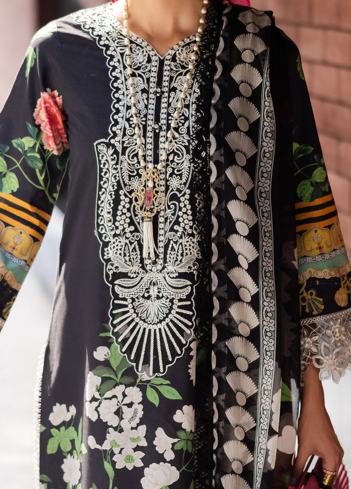 Afterhours by Mahnur Embroidered Lawn Suits Unstitched 3 Piece MN25AH D-2 Jellybean Joy