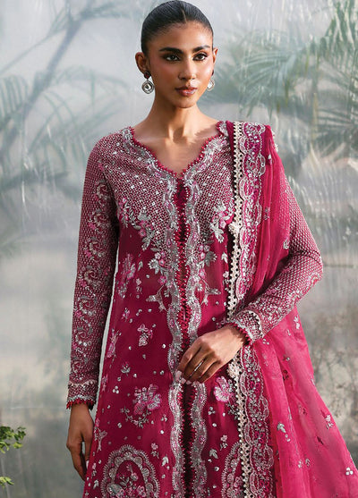 Afrozeh Embroidered Chiffon Suits Unstitched 3 Piece AF25LF D-03 Rowan