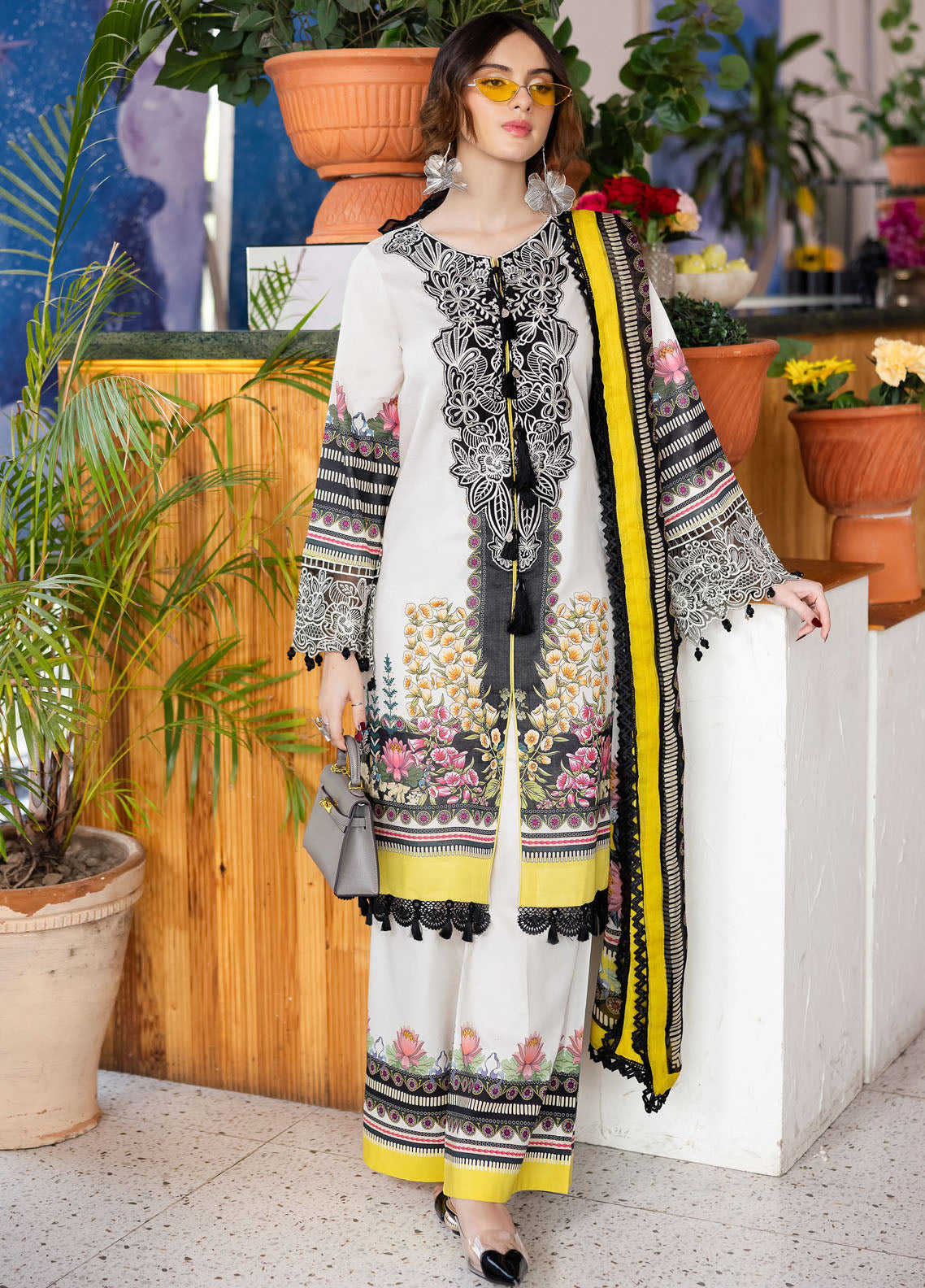 Afterhours by Mahnur Embroidered Lawn Suits Unstitched 3 Piece MN25AH D-12 ChitChat Charm