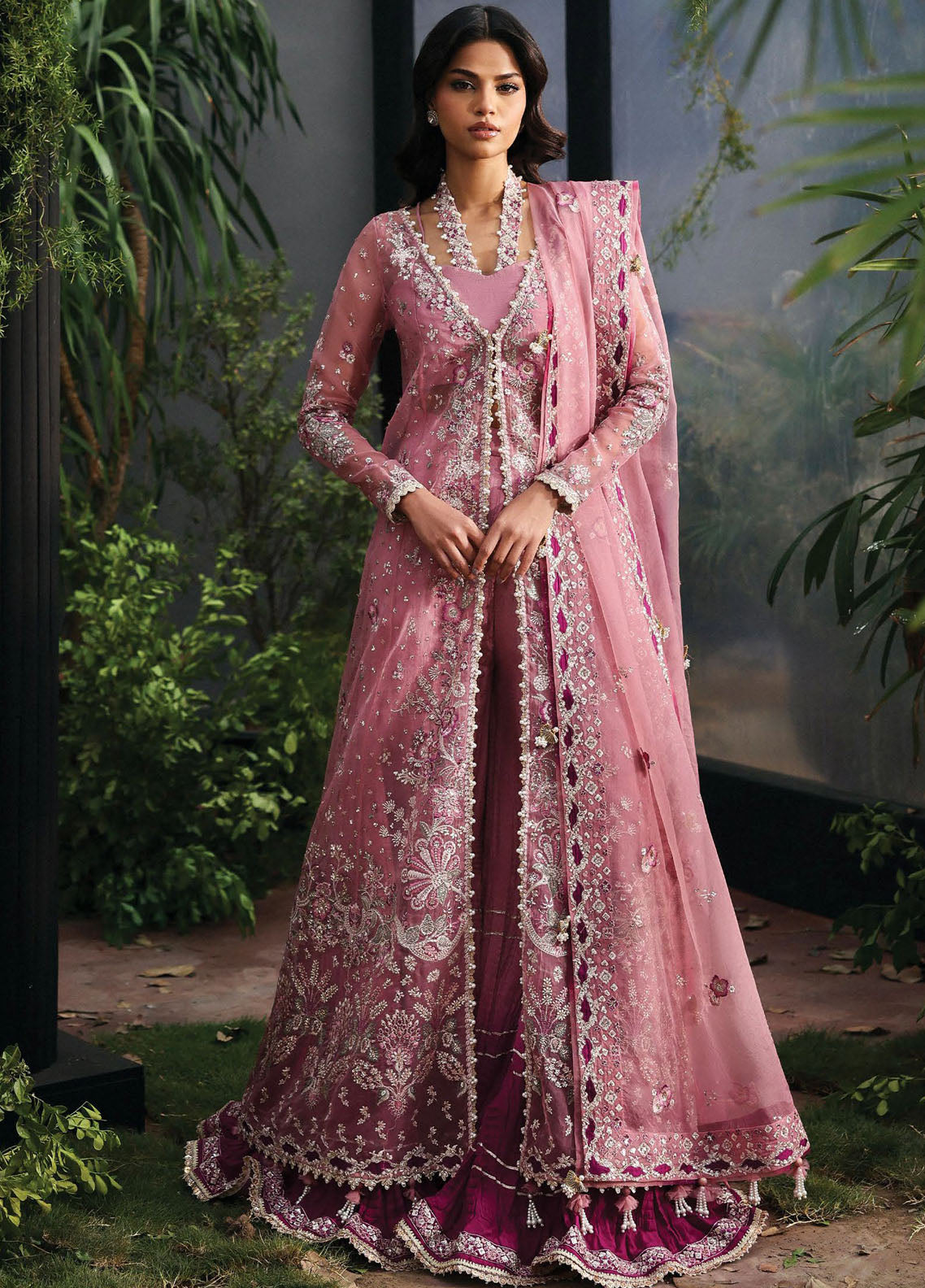 Afrozeh Embroidered Chiffon Suits Unstitched 3 Piece AF25LF D-01 Seraira