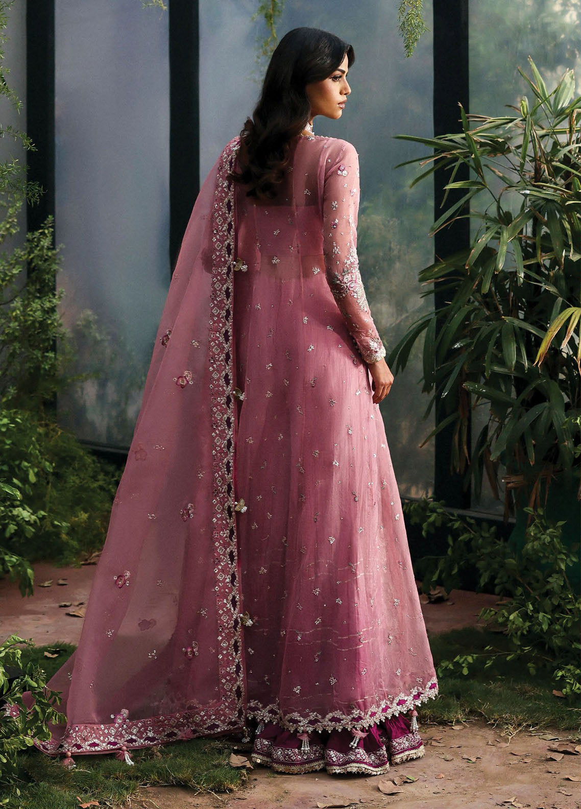 Afrozeh Embroidered Chiffon Suits Unstitched 3 Piece AF25LF D-01 Seraira