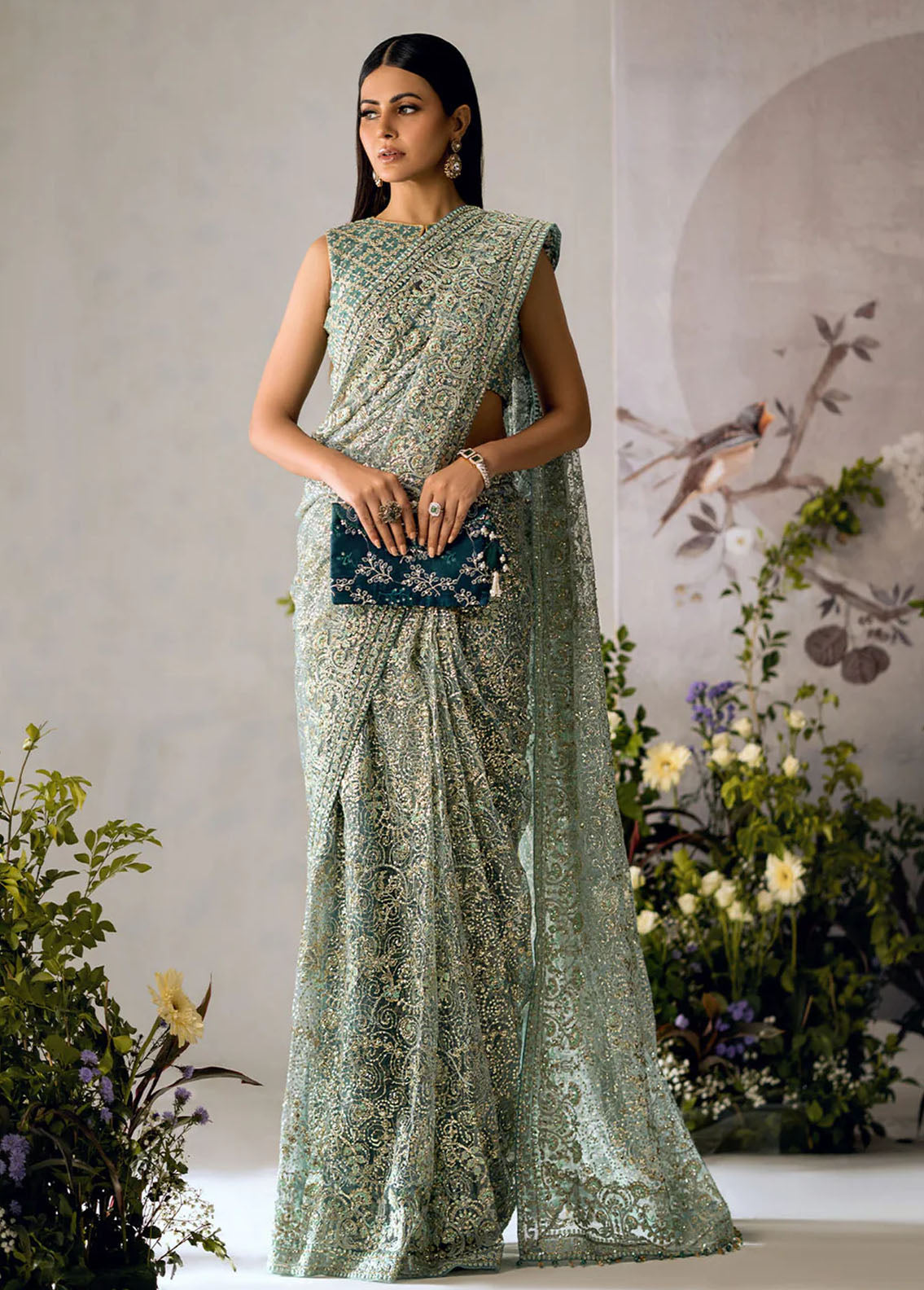 AIK Atelier The Sari Edit Unstitched Collection 2023 Look-01