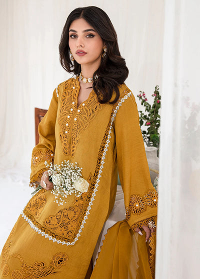 AJR Couture - Abbas Jamil Rajpoot Pret Embroidered Raw silk 4 Piece Suit Amelia