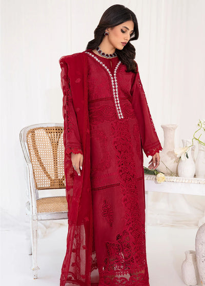 AJR Couture - Abbas Jamil Rajpoot Pret Embroidered Raw silk 4 Piece Suit Elowen