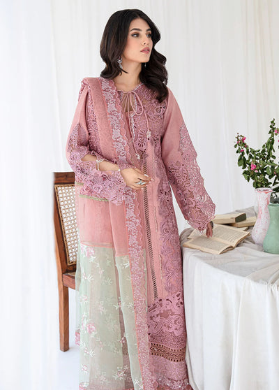 AJR Couture - Abbas Jamil Rajpoot Pret Embroidered Raw silk 4 Piece Suit Selin
