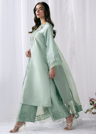 AJR Couture Pret Embroidered Raw Silk 3 Piece Suit DIVINE