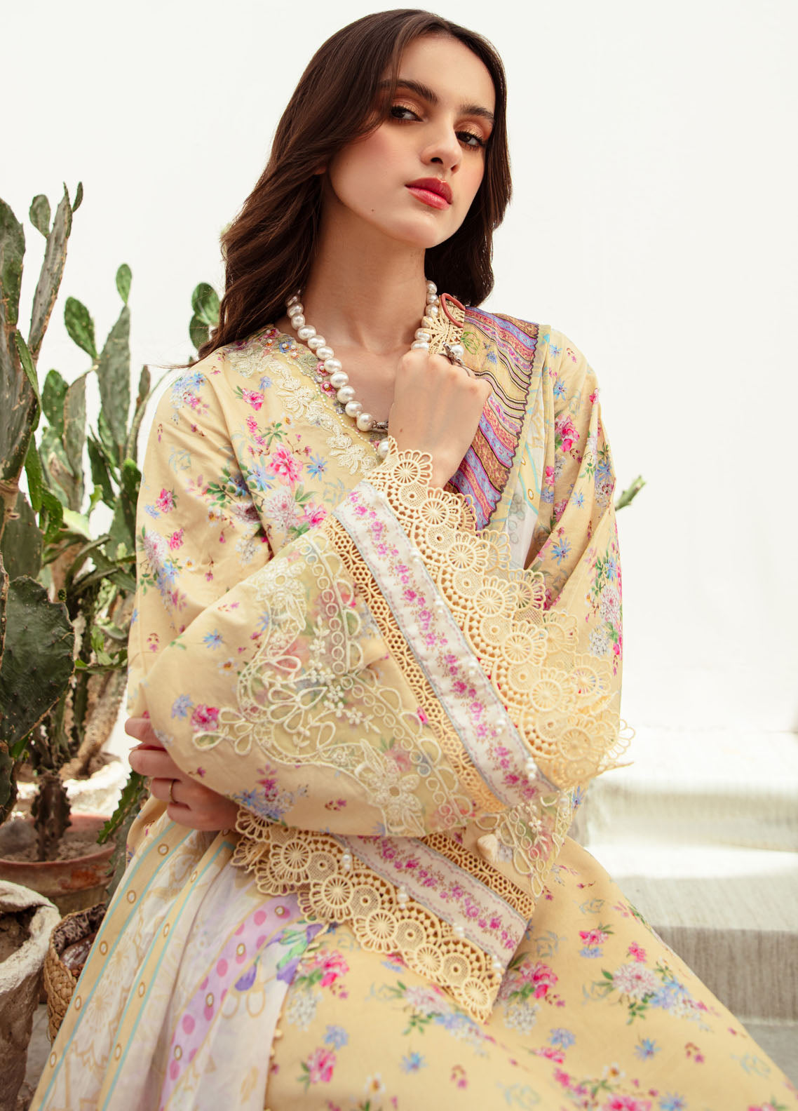 Alif Affordable by Ajr Couture Unstitched Lawn Collection 2024 AFL-05 Sunny Delight