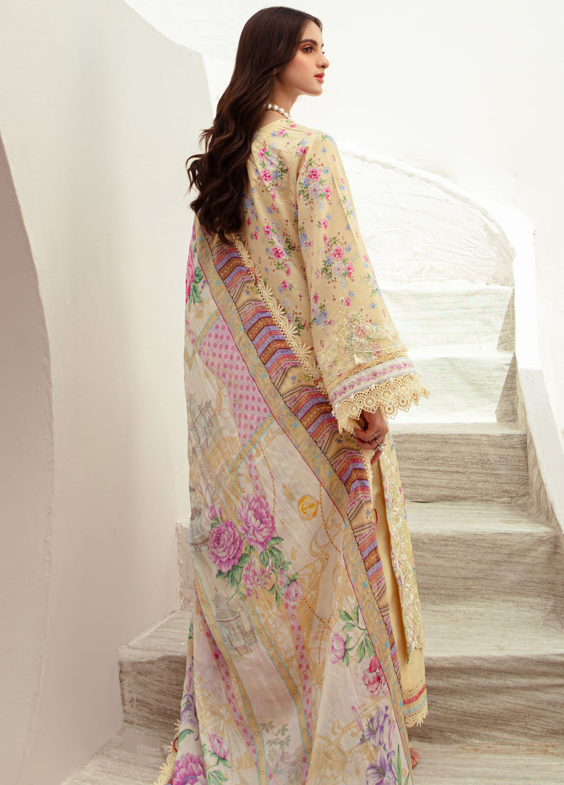 Alif Affordable by Ajr Couture Unstitched Lawn Collection 2024 AFL-05 Sunny Delight