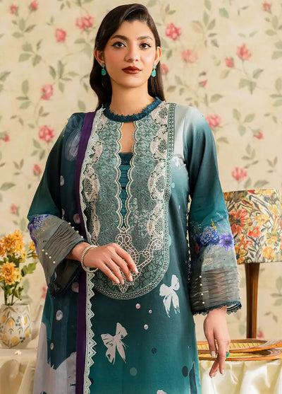 Asifa and Nabeel Embroidered Lawn Suits Unstitched 3 Piece MSLV25-09 Jal