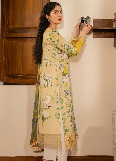 Asifa and Nabeel Embroidered Lawn Suits Unstitched 3 Piece MSLV25-04 Nimbu Pani