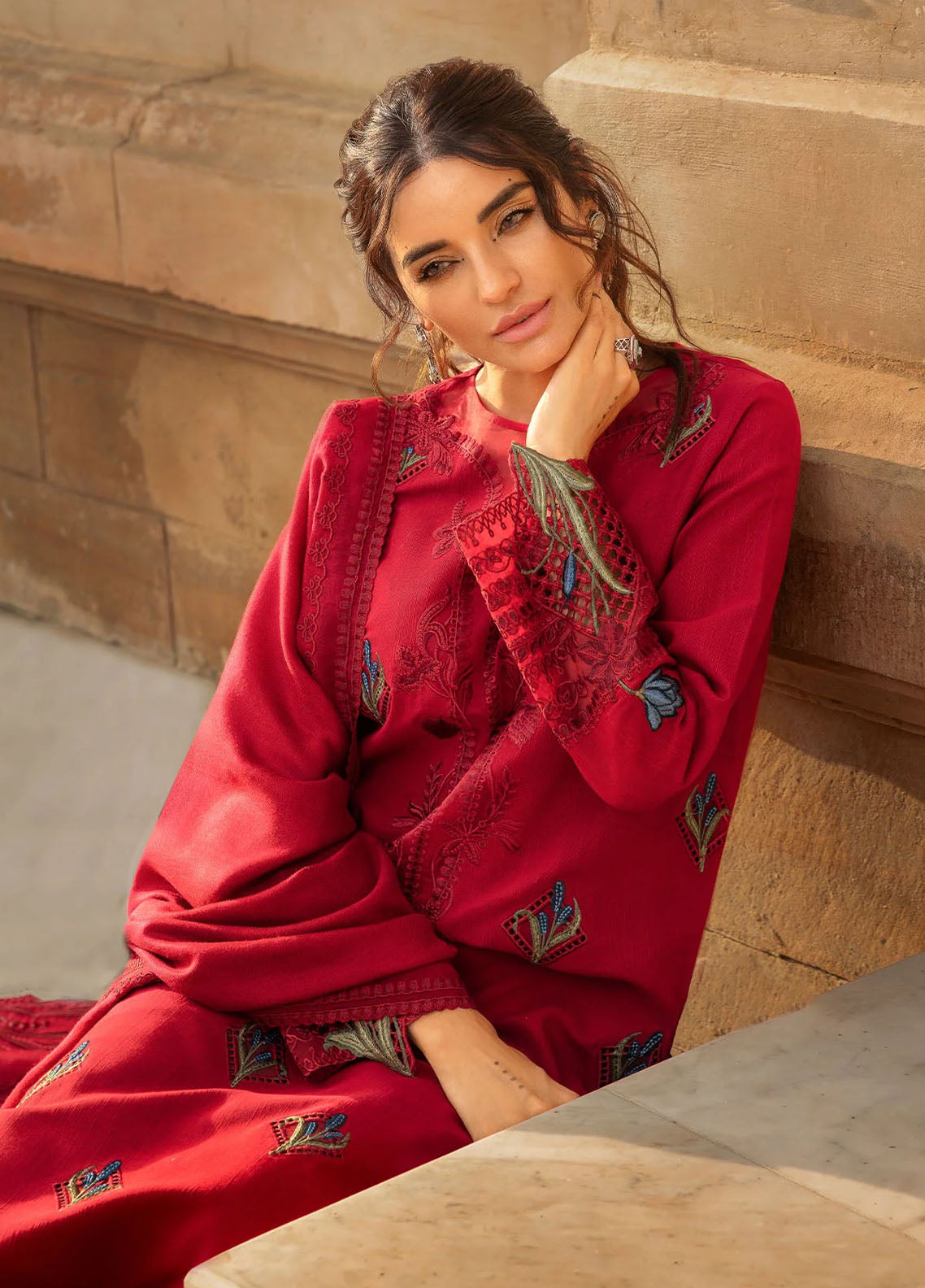 Aaleen by Crimson Winter Unstitched Collection 2024 Jurao Ka kaam